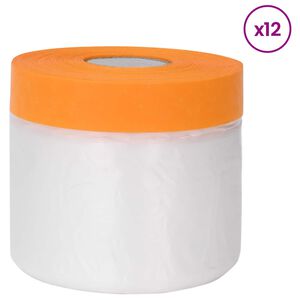 vidaXL L&aacute;mina de polvo con cinta adhesiva 12 uds. Transparente HDPE
