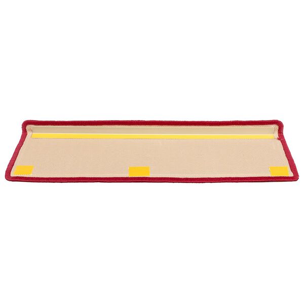 vidaXL Alfombrillas de escalera autoadhesivas 5 uds rojo 65x21x4 cm