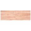 vidaXL Encimera baño madera maciza tratada marrón claro 180x60x(2-6)cm