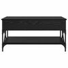 vidaXL Mesa de Caf&eacute; Roble Negro 100 x 50 x 50 cm Madera contrachapada