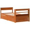 vidaXL Cama sin colch&oacute;n madera maciza de pino marr&oacute;n cera 100x200 cm