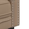 vidaXL Juego de sofás Chesterfield 2 piezas cuero sintético capuchino