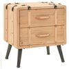 vidaXL Mesita de noche madera maciza de abeto 50x35x57 cm