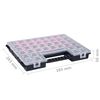 vidaXL Caja compartimentos 2 uds divisores pl&aacute;stico 385x283x50 mm