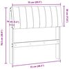 vidaXL Cabecero tapizado Taupé 75 cm Madera de pino macizo