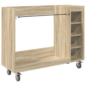vidaXL Armario de Golf con rueda Liso Roble Sonoma 120 x 45 x 98 cm