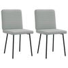 vidaXL Sillas de comedor 2 unidades terciopelo gris claro
