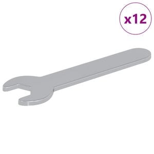 vidaXL Llave 12 uds. Plateado 10 mm Hierro