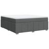vidaXL Cama box spring con colch&oacute;n tela gris oscuro 180x200 cm