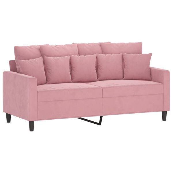 vidaXL Sofá de 2 plazas terciopelo rosa 140 cm