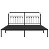 vidaXL Estructura cama sin colch&oacute;n con cabecero metal negro 183x213 cm