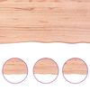 vidaXL Tablero mesa madera roble tratada marrón claro 120x50x(2-4) cm