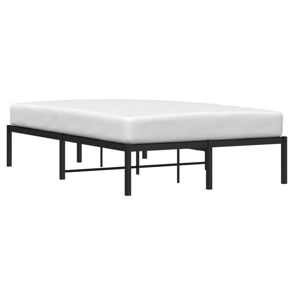 vidaXL Estructura de cama sin colch&oacute;n metal negro 120x190 cm