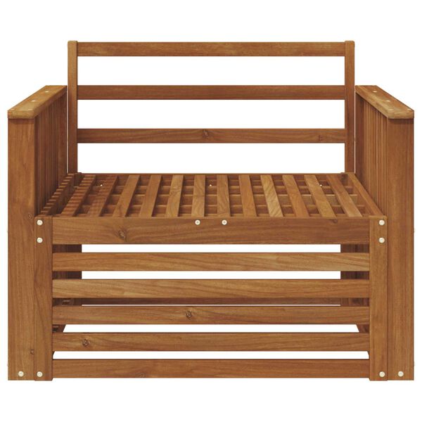 vidaXL 2 Pieza Sof&aacute; con reposabrazos Madera de Acacia S&oacute;lida Natural