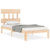 vidaXL Estructura de cama con cabecero madera maciza