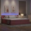 vidaXL Cama con almacenamiento y LED Rosa 200 x 200 cm Terciopelo