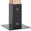 vidaXL Bases para postes cuadradas 12 uds. Antracita 61x61 mm