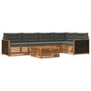 vidaXL Conjunto de sof&aacute;s de exterior 6 uds. Natural y Antracita