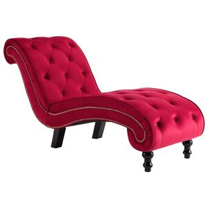 vidaXL Div&aacute;n de terciopelo rojo