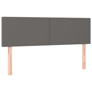 vidaXL Cabeceros cuero sint&eacute;tico gris 144x5x78/88 cm