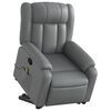 vidaXL Sill&oacute;n reclinable de masaje de pie cuero artificial gris