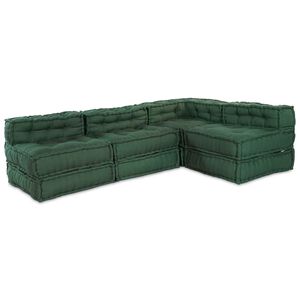 vidaXL Unidad de Sof&aacute; Modular Tela Verde 210 x 140 x 56 cm