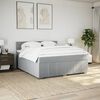 vidaXL Cama box spring con colch&oacute;n tela gris claro 180x200 cm