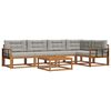 vidaXL Conjunto de sof&aacute;s de exterior 6 pcs Natural y Gris Claro