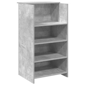 vidaXL Mostrador de recepci&oacute;n gris hormig&oacute;n 55x50x103,5 cm