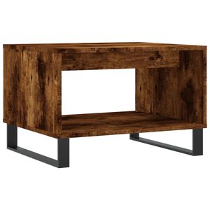 vidaXL Mesa de centro madera de ingenier&iacute;a roble ahumado 60x50x40 cm