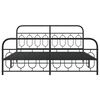 vidaXL Estructura cama sin colch&oacute;n con estribo metal negro 183x213 cm