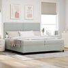 vidaXL Cama tipo Box Spring Gris Claro 200 x 200 cm Terciopelo