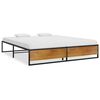 vidaXL Estructura de cama sin colch&oacute;n metal negro 140x200 cm