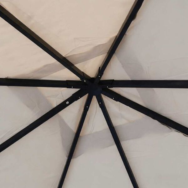 vidaXL Cenador carpa con toldo 4x4 m acero beige