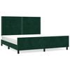vidaXL Estructura cama sin colch&oacute;n terciopelo verde oscuro 200x200 cm