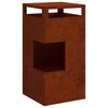 vidaXL Taz&oacute;n de fuego Marr&oacute;n 50 x 50 x 100 cm Acero autopatinable