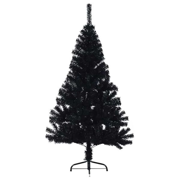 vidaXL &Aacute;rbol de Navidad Artificial Preiluminado Negro 150 cm PVC