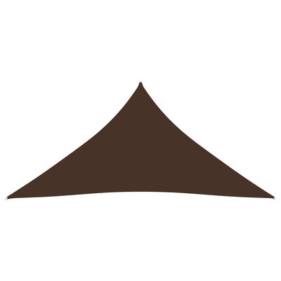 vidaXL Toldo de vela triangular tela Oxford marrón 5x6x6 m
