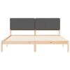 vidaXL Estructura de Cama con Cabecera Tapizada Gris oscuro