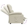 vidaXL Sill&oacute;n reclinable terciopelo blanco crema