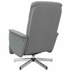 vidaXL Sill&oacute;n reclinable de masaje con reposapi&eacute;s tela gris claro