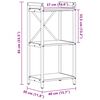 vidaXL Estante de libros Madera envejecida 40 x 30 x 85 cm