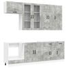 vidaXL Unidad de cocina LUCCA 8 uds. Gris Hormig&oacute;n