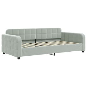 vidaXL Sof&aacute; cama de tela gris claro 100x190 cm