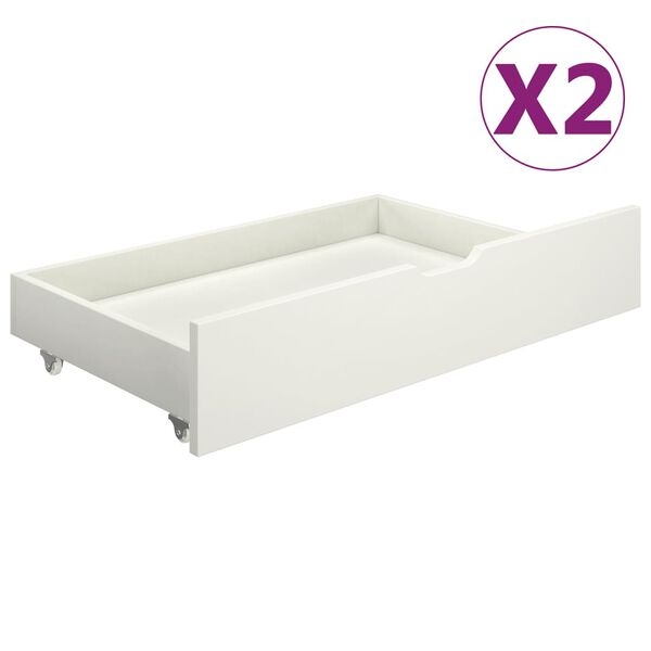 vidaXL Estructura de cama sin colch&oacute;n madera maciza blanco 90x200 cm