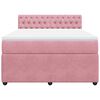 vidaXL Cama box spring con colch&oacute;n terciopelo rosa 140x200 cm