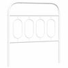vidaXL Cabecero de repuesto de metal blanco 80 cm