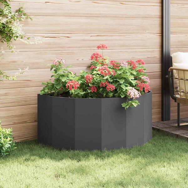 vidaXL Jardinera Negro 120 x 60 x 50 cm Acero
