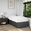 vidaXL Estructura de cama sin colch&oacute;n tela gris oscuro 90x200 cm