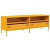 vidaXL Mueble para TV acero laminado en frío amarillo 135x39x43,5 cm